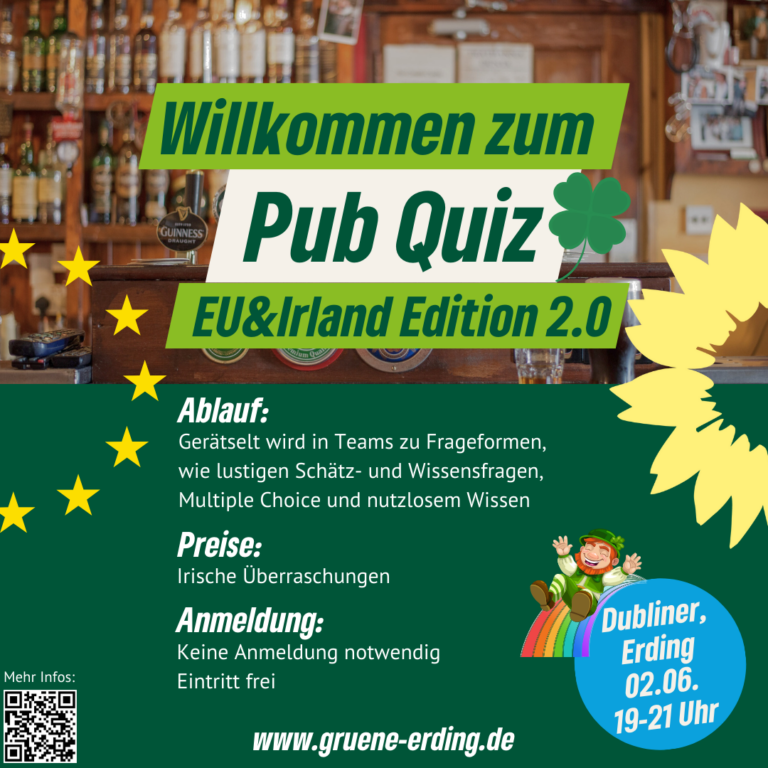 Neues Pub Quiz im Dubliner Pub Erding!