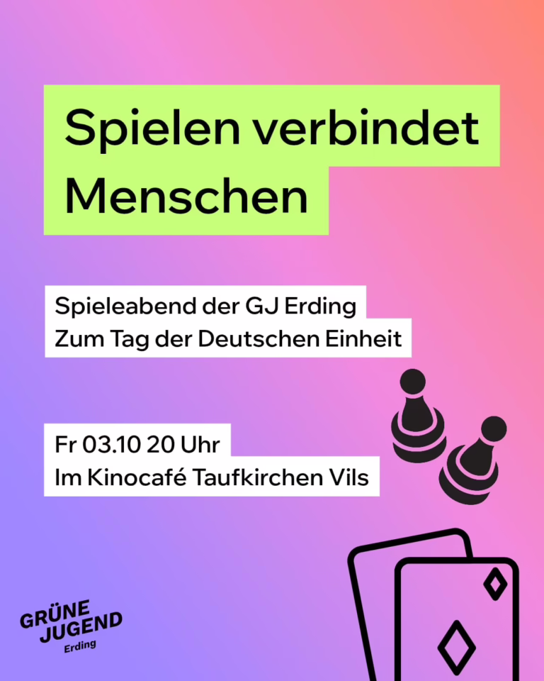 Spielen verbindet Menschen-Einladung zur Grünen Jugend Veranstaltung 🎲💚