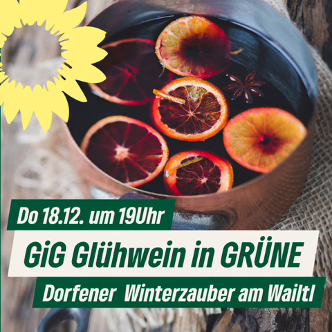 🌟 Einladung zum Glühwein in GRÜN – GiG beim Winterzauber in Dorfen