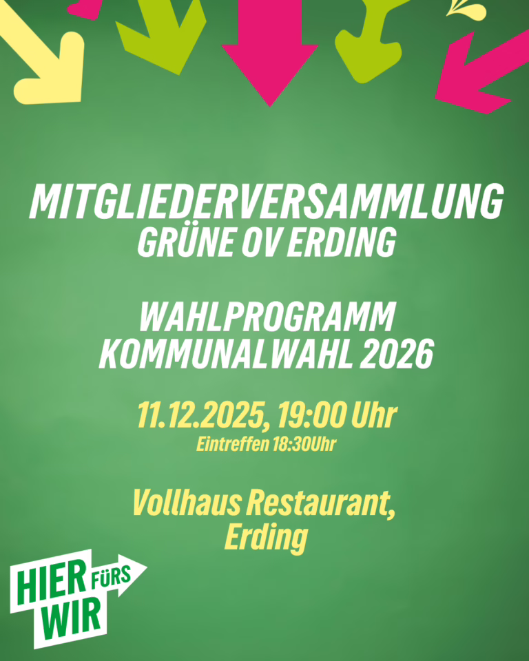Mitgliederversammlung OV Erding – Wahlprogramm Stadtratswahl