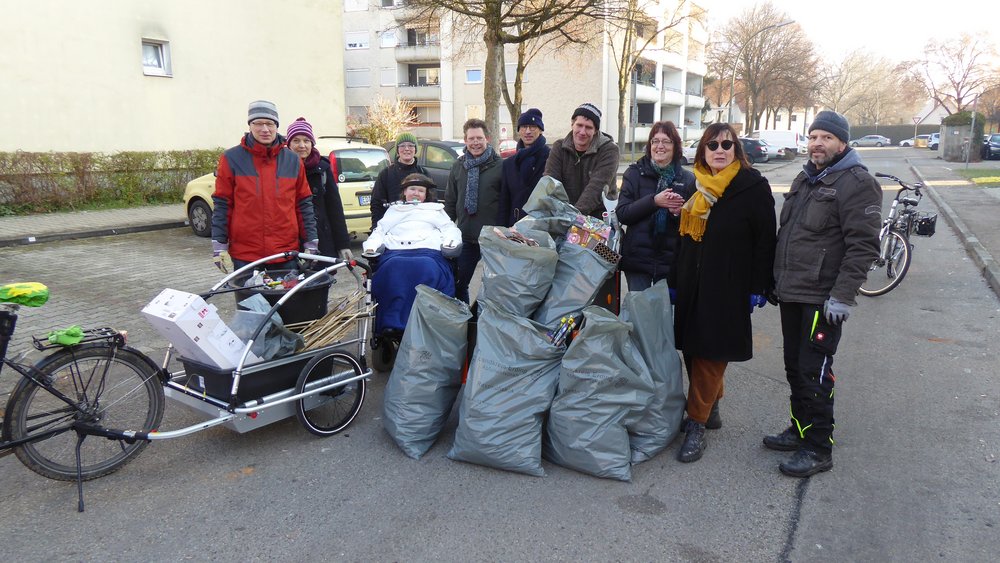 Neujahrsputz - 10 Säcke Müll, nach knapp 1 1/2 Stunden Sammelaktion