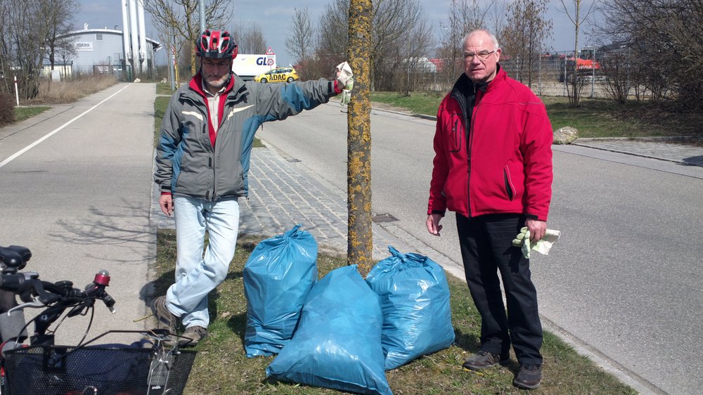 Erdinger Grüne beim Ramadama der Stadt Erding