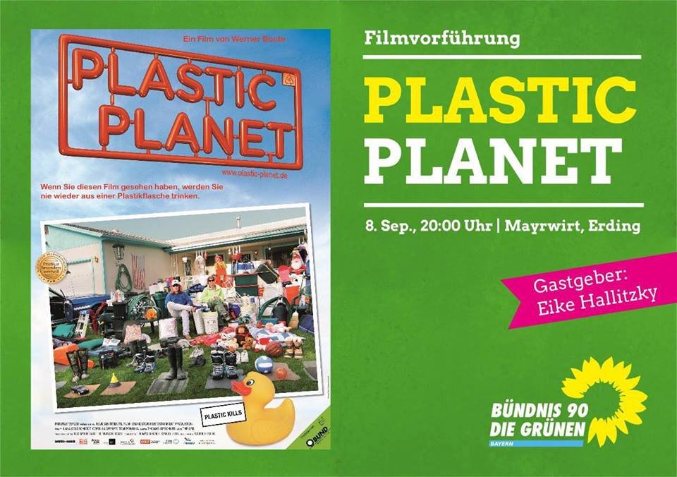 Filmvorführung "Plastic Planet" am Donnerstag, den 8. September, 20 Uhr, MayrWirt in Erding