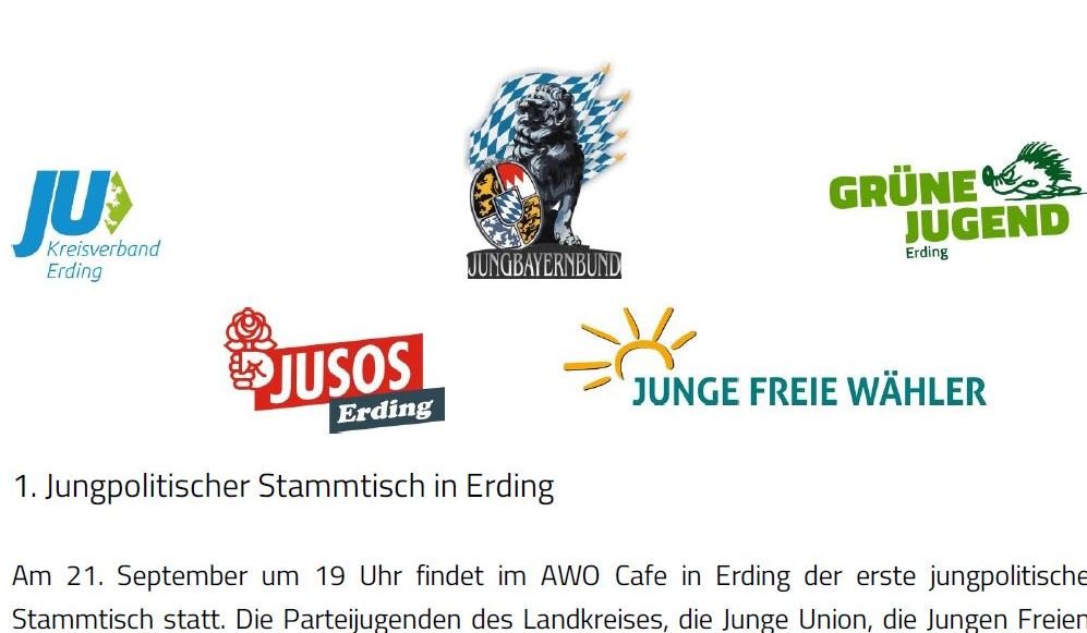1. Jungpolitischer Stammtisch in Erding