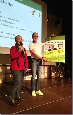 Spende an Dorfener Flüchtlingshilfe