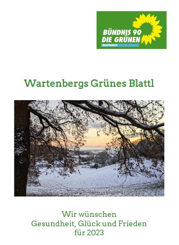 Das aktuelle Grüne Blattl aus Wartenberg