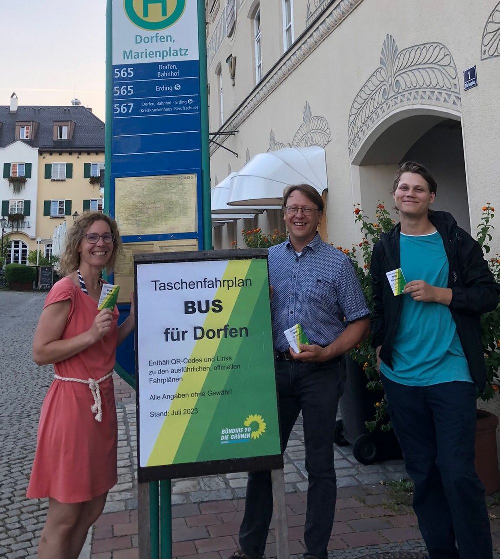 Busfahrplan der Dorfener Grünen