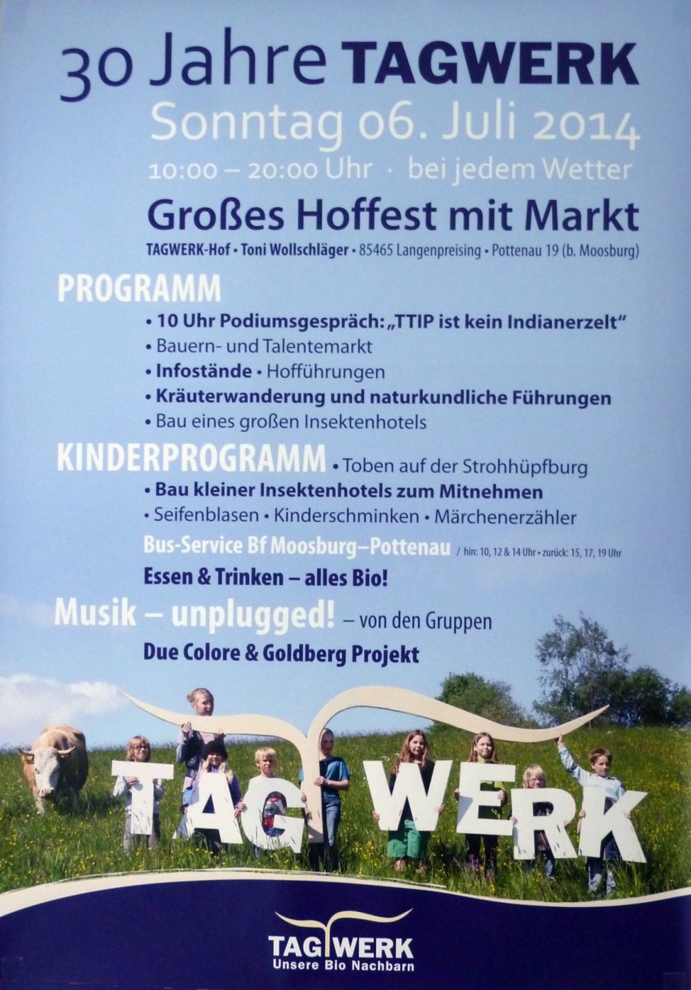 30Jahre TAGWERK - Jubiläumsfest am 6.Juli