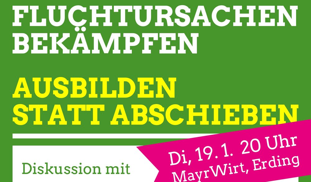 Beate Walter-Rosenheimer: Ausbilden statt abschieben/ Claudia Roth: Fluchtursachen bekämpfen